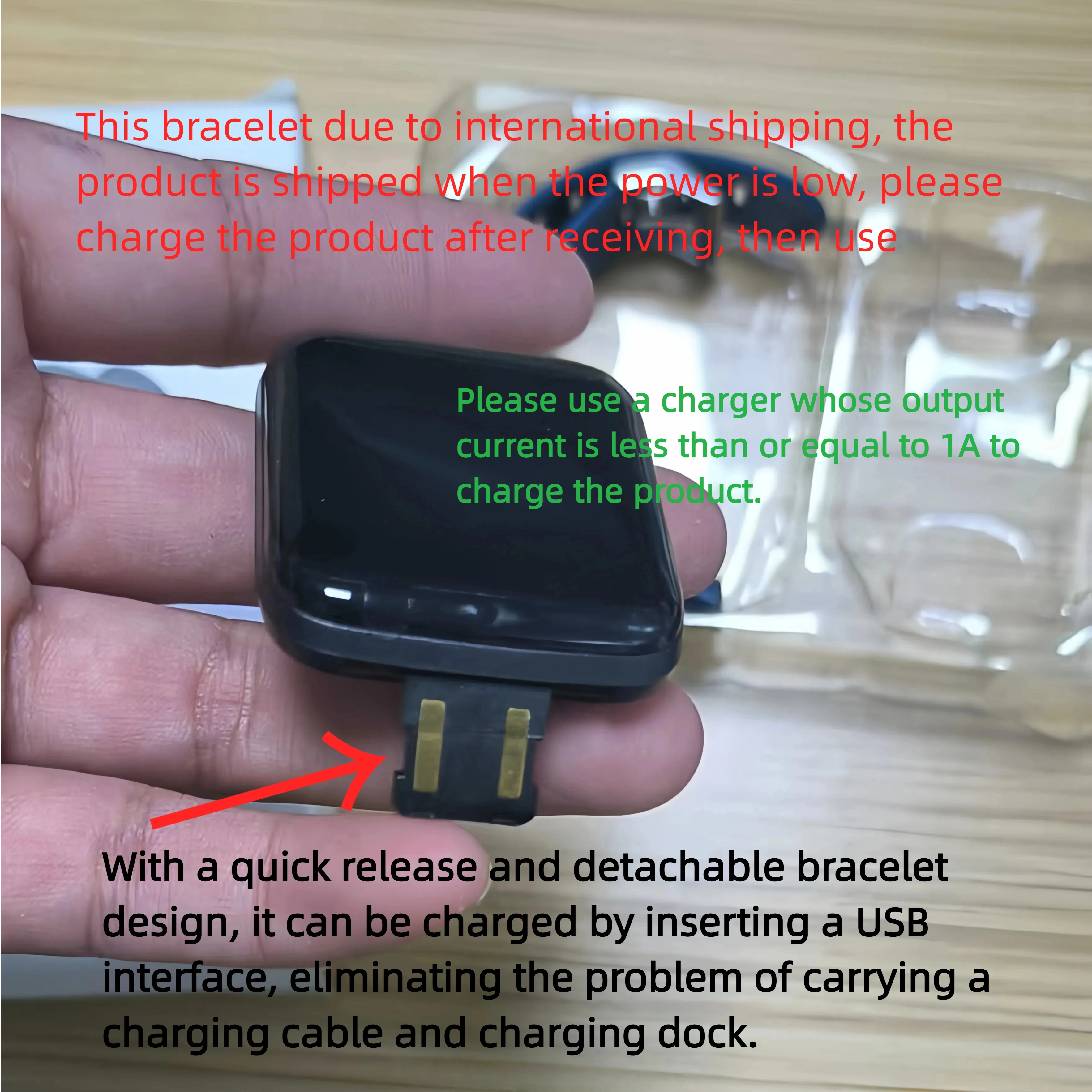 PHONEPACE Pulsera inteligente de seguimiento de ejercicios con pantalla a color Recordarios de salud Ejercicio Conteo de pasos Notificaciones de información