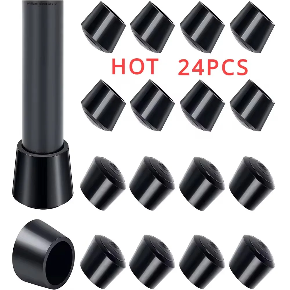 Round Rubber Chair Leg Pad 6-32mm Furniture Leg Table End Plug Pvc Silent Anti-Slip Floor Protection Cap Foot Cover