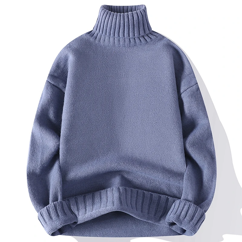 Neue Rollkragenpullover Männer Pullover Lässig Einfarbig Gestrickte Schwarz Pullover Mode Herbst Winter Männer Kleidung 2023 Pullover Mann