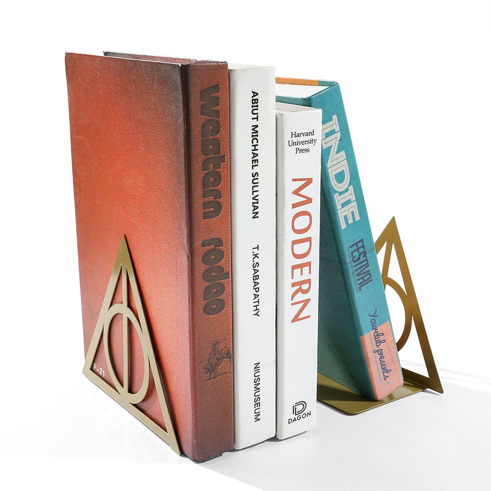 Película Harry Potter Terminal de libro con forma triangular, Terminal de libro pesado de metal, escritorio de ventilador, oficina en casa, Terminal de libro de hierro