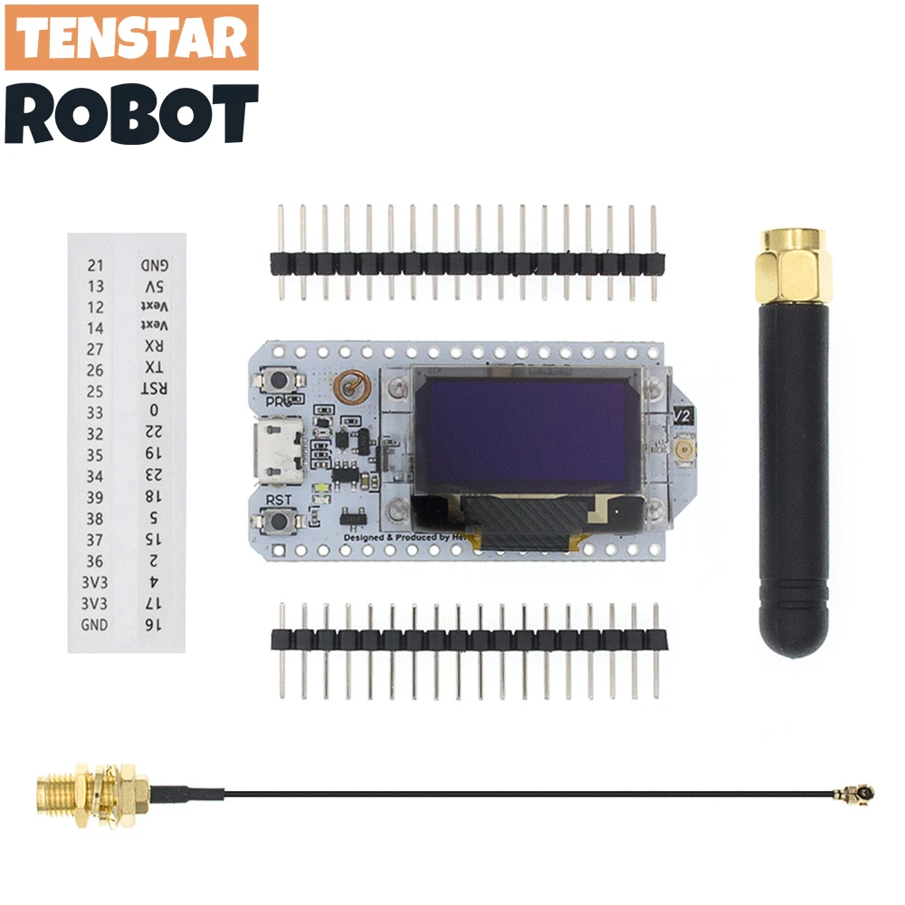 SX1276 ESP32 LoRa 868MHz-915MHz Pantalla OLED azul de 0,96 pulgadas Kit WIFI Bluetooth 32 Placa de desarrollo