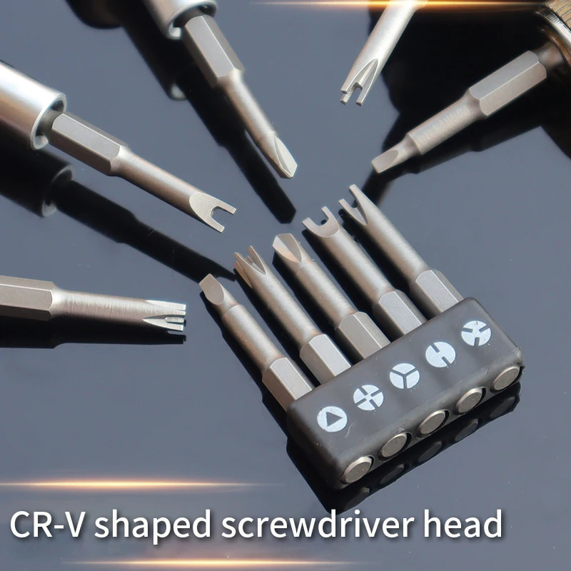 5Pcs Special-shaped Screwdriver Set 50mm U-shaped Y-Type Triangle Inner Cross Three Points Screwdriver Bit Tool L-Wrench