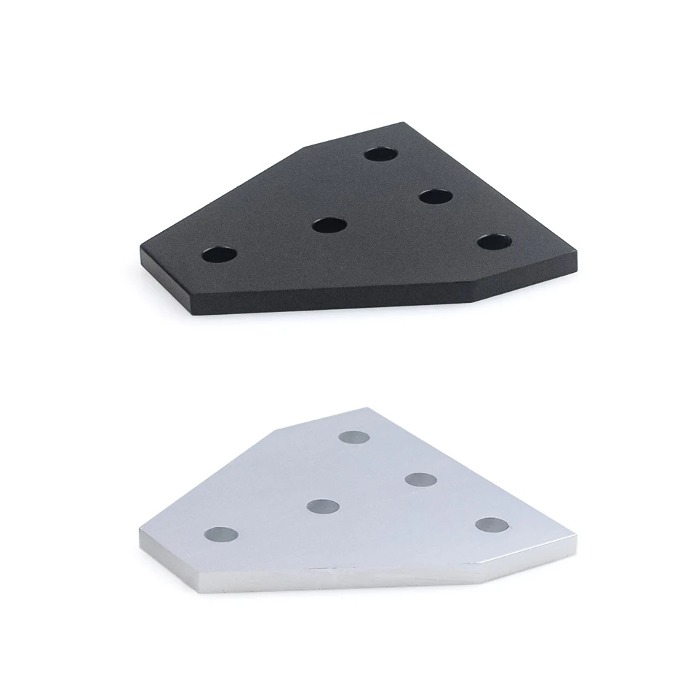 8 unids/lote Openbuilds soporte de junta de placa de unión en forma de T de 5 agujeros Compatible con perfil de extrusión de aluminio 2020/3030/4040