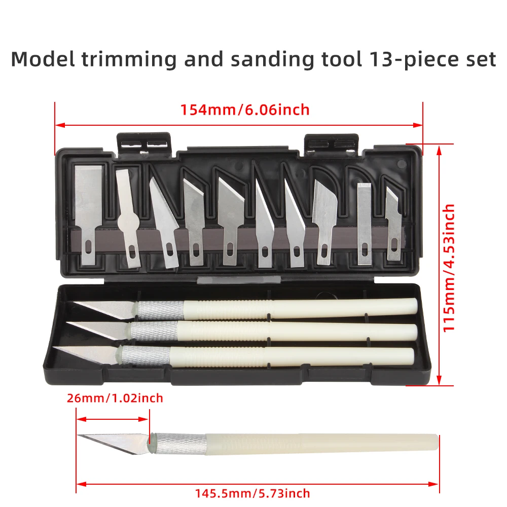 3DSWAY 3D Model Grinding Tool Deburring Engraving Knife Kit Carving Tool DIY File Cutter Scraper Trimming Tool 3D Printer Parts