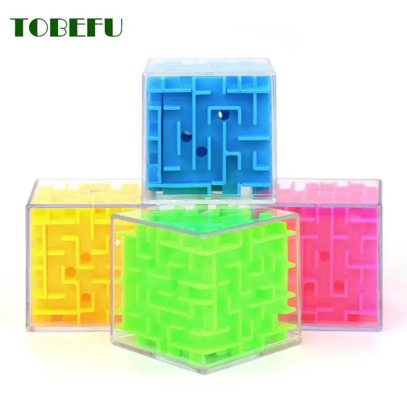 TOBEFU 3D Mê Cung Khối Trong Suốt 6 Mặt Xếp Hình Tốc Độ Khối Lập Phương Cán Trò Chơi Bóng Cubos Mê Cung Đồ Chơi Dành Cho Trẻ Em giáo Dục