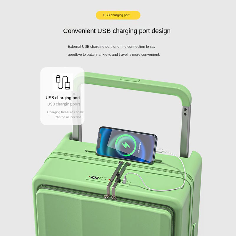 ラゲッジトラベルバッグ,フロント開口部付きトラベルバッグ,ラップトップケース,USBカップホルダー,20インチ,26インチ