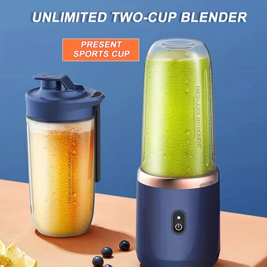 Licuadora exprimidora portátil, exprimidor de frutas eléctrico de 300ml, carga USB, taza de jugo de fruta de naranja y limón, máquina licuadora de batidos