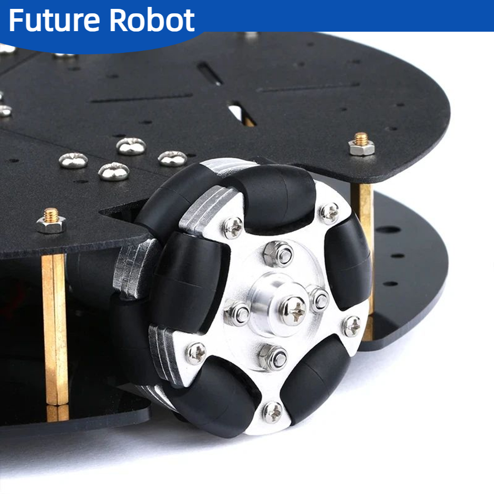 58 ミリメートル 82 ミリメートルアルミ合金オムニホイール 12 キロ 15 キロ負荷プラスチックまたは金属ホイール ROS プログラマブルプラットフォーム全方向性スポーツホイール