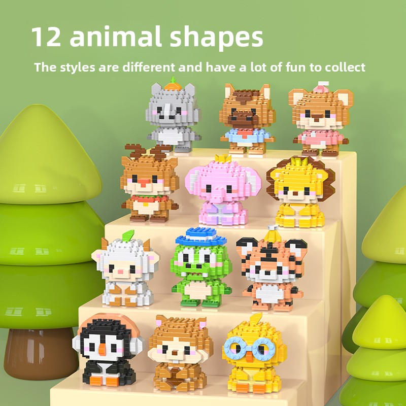 Juguete de bloques de construcción de micropartículas de animales para adultos, juguete para niños de 6 a 12 años, regalo de cumpleaños, Mini ladrillos para perros y gatos, juguetes para niñas