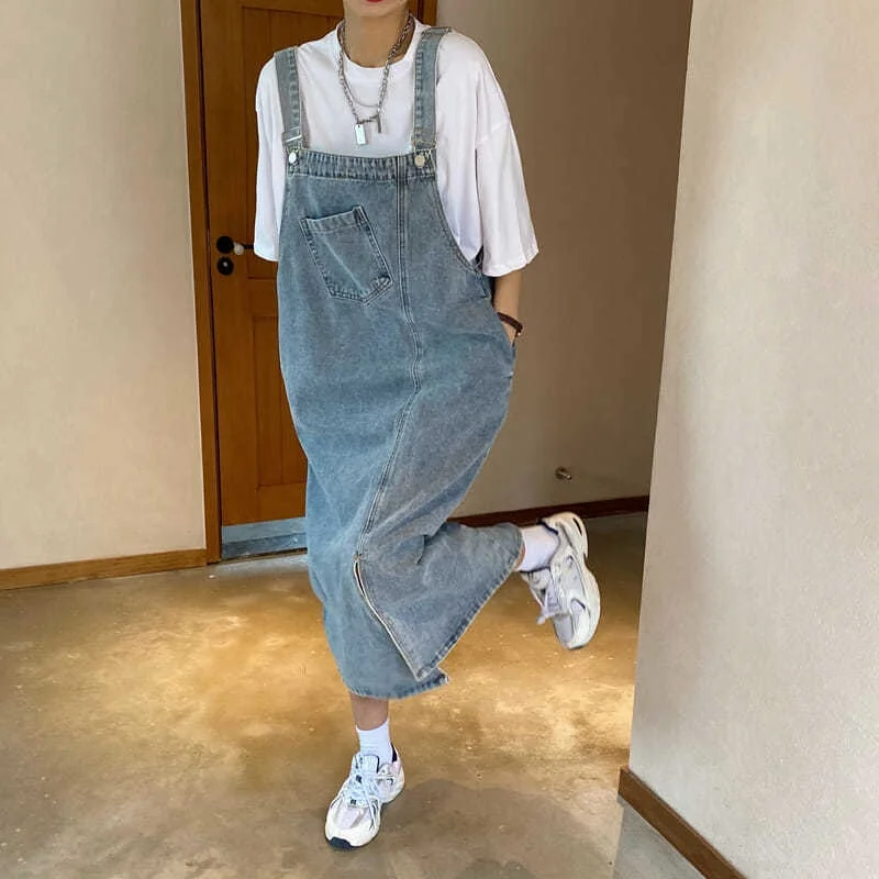 Frühling Sommer Denim Insgesamt Kleid Frauen Ärmellose Jeans Kleider Mode Weibliche Feste Slip Beiläufige Lose Spaghetti Strap Kleider