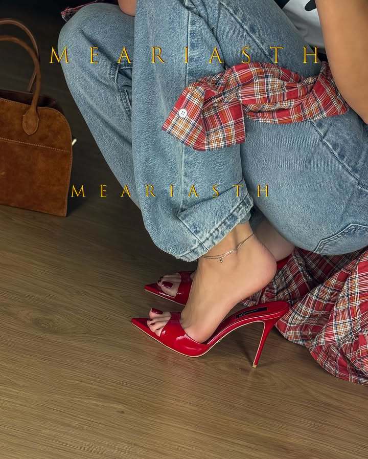 Red Patent Leather Heeled Sandals Shallow Slip On Mules Solid Sexy Heels Stiletto Summer 10/8CM Shoes Peep Toe One Strap Sandals