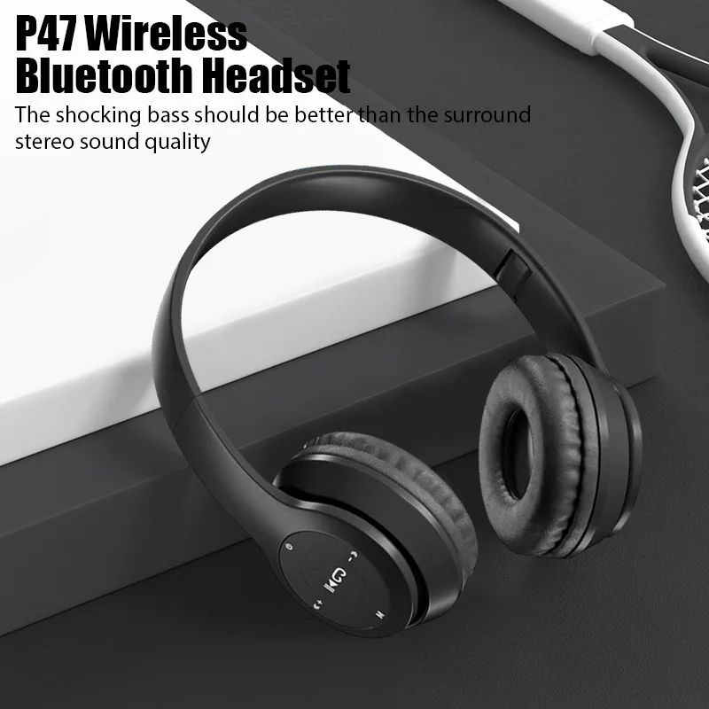 Auriculares estéreo P47 5,0 auriculares Bluetooth serie plegable auriculares inalámbricos para juegos deportivos para HuaWei XiaoMi