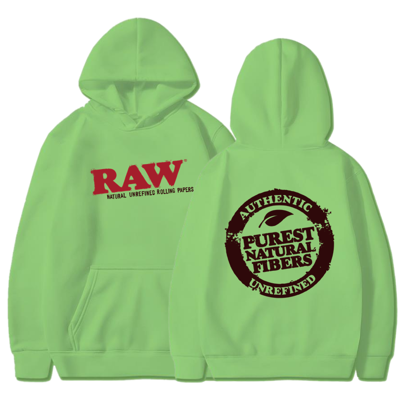 RAW Fashion Bluza męska Polar Fleece Hooded Harajuku Hip Hop Casual Męska damska bluza z kapturem Wysokiej jakości bluza z kapturem