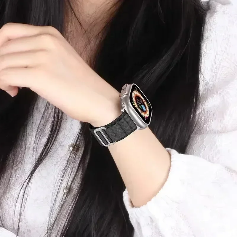 อัลไพน์ลูปสำหรับสายนาฬิกาแอปเปิ้ลอัลตร้า 2 49 มม.ซีรีส์ 10 46 มม.42 มม.40-44 มม.45 มม.41 มม.กีฬาสายรัดไอวอทช์ 10 9 8 7 6 SE 5 4