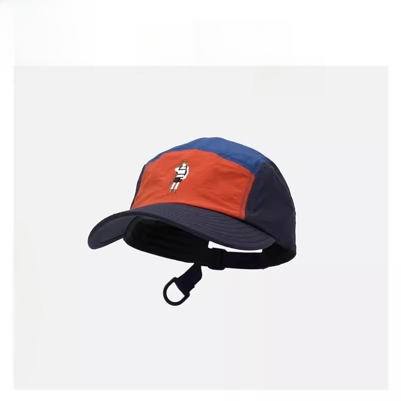 Retro Embroidered Baseball Cap Quick Dry Outdoor Men's Hat American Trendy Brand Five Piece Snapback Hat Mountain Series