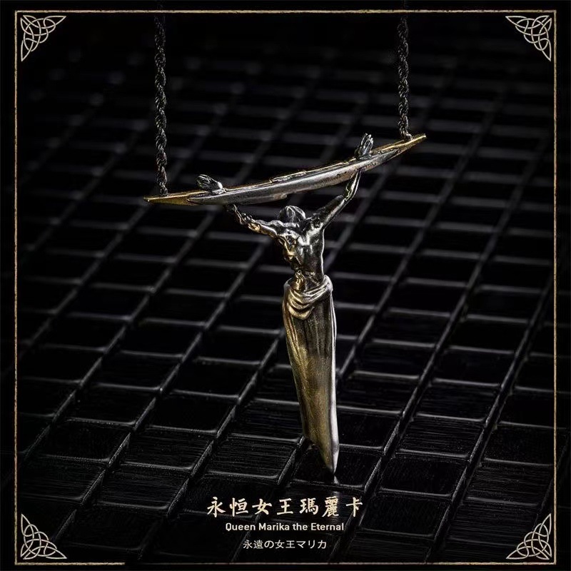 Star Forged Elden Ring Merchandise Eternal Queen Maria Pendant Necklace Accessories Gift for Friends