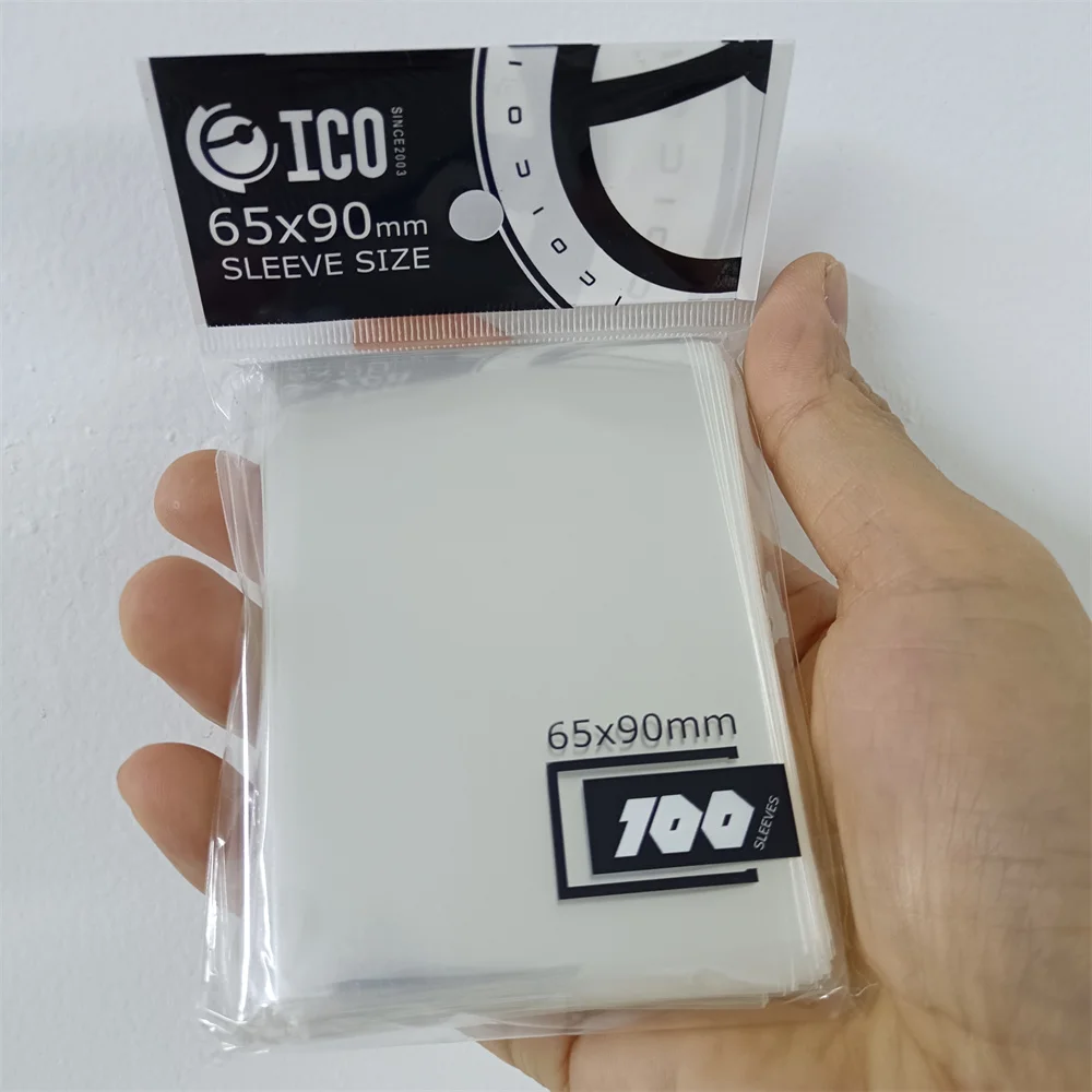 100 peças 65x90mm mangas transparentes para cartas tcg protetor de cartas colecionáveis escudo de tarô jogos de tabuleiro capa mágica pkm