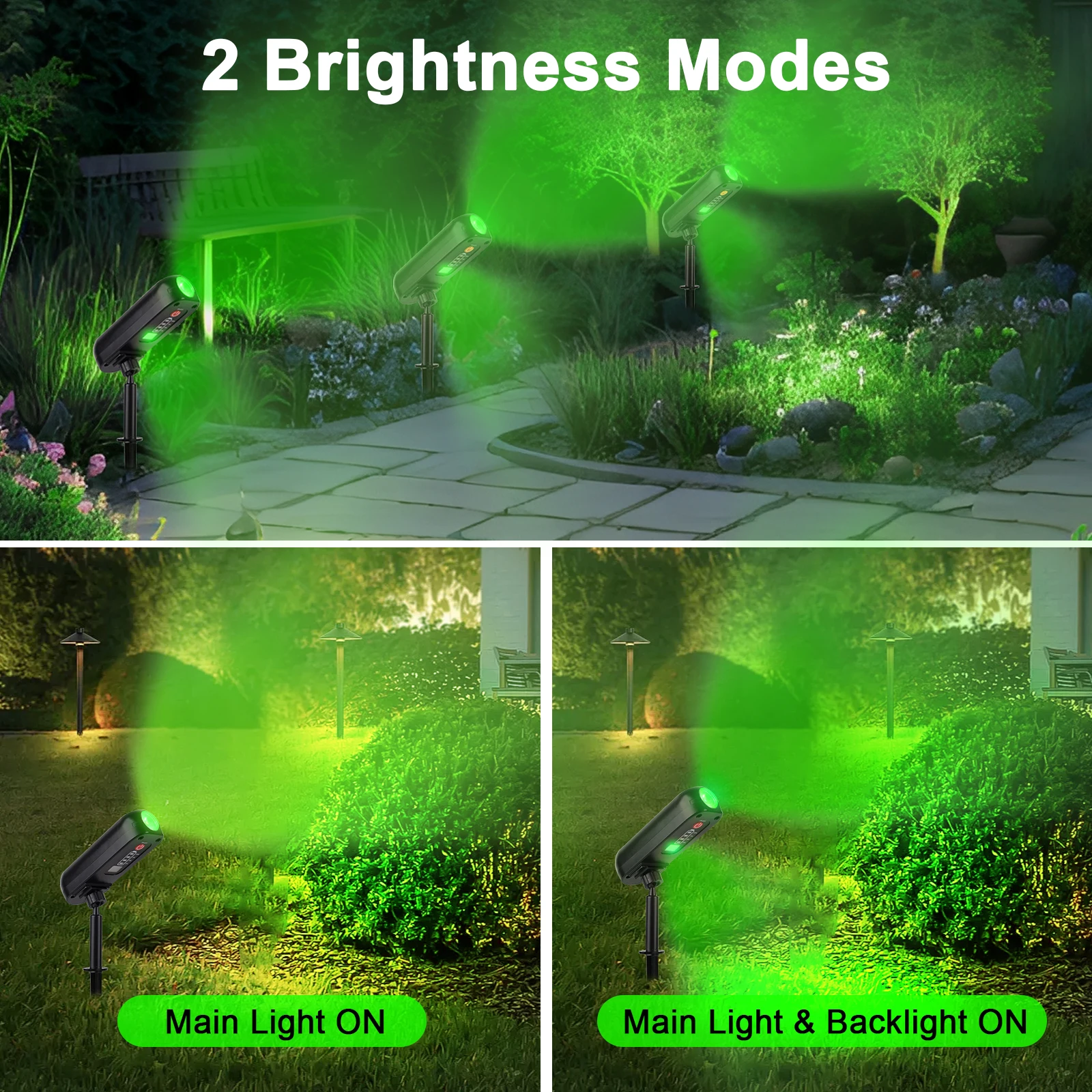1/2PCS Solar LED Light Outdoor Solar Wall Light IP65 Green Garden Light Solar Spotlights Solar Uplights for Trees Pathway Yard