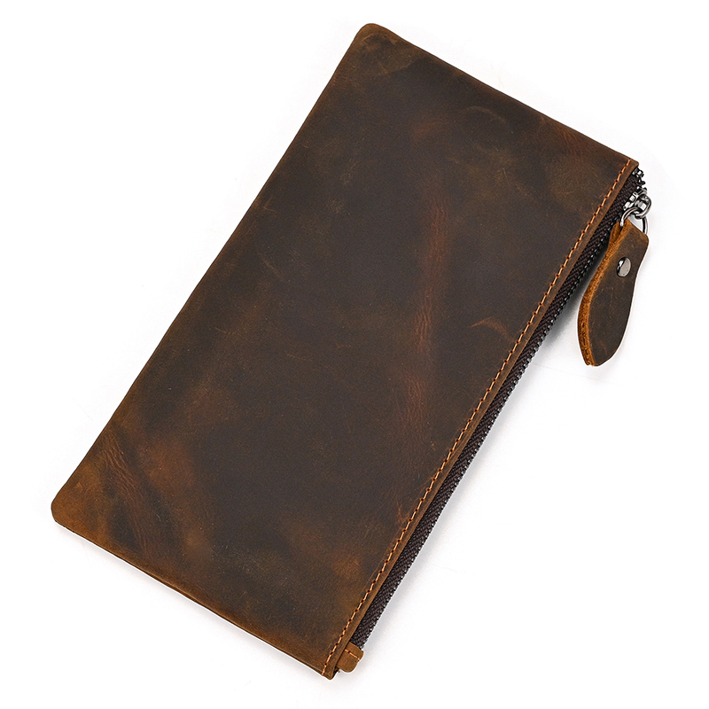 Luufan Leder Männer Kupplung Brieftasche Aus Echtem Leder Zipper Business Männer Tag Tasche Große Kapazität Karte Halter Geldbörse Mann Telefon Pouth