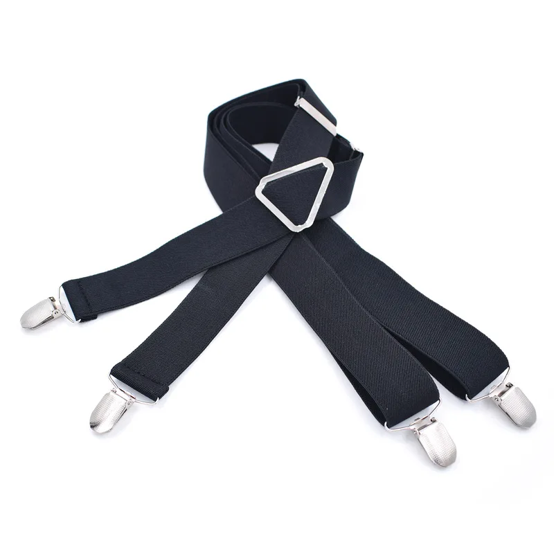 Bretels Mannen 4 Clip 3.5 Cm Breedte Bretels Verstelbare Elastische X Terug Broek Vrouwen Jarretel Volwassen Man Bretels Bruiloft accessoires