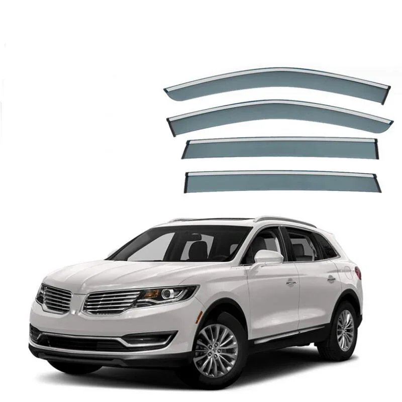 Pelindung jendela deflektor jendela samping Awning pelindung hujan & tempat berlindung untuk Lincoln MKX 2015 2016 2017 2018 Nautilus 2019 2020 - 2024
