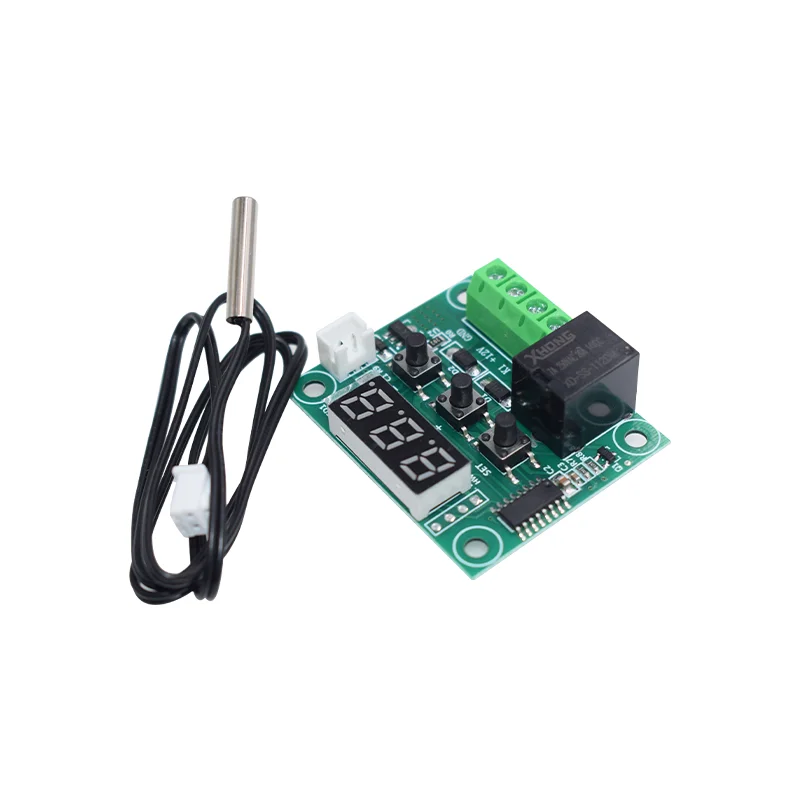 W1209 Digital Thermostat Temperature Controller Miniature Thermostat Temperature Control Switch Panel with Waterproof NTC Probe