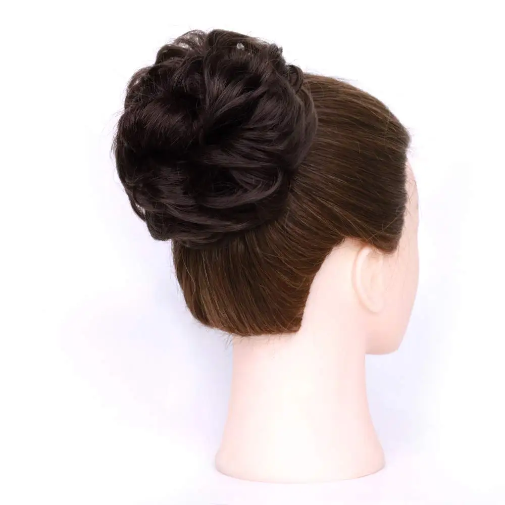 Tổng Hợp Tóc Búi Tóc Giả Tặng Lượn Sóng Cao Su Đàn Hồi Scrunchie Tóc Miếng Nữ Đuôi Ngựa Tóc Xoăn Bọc