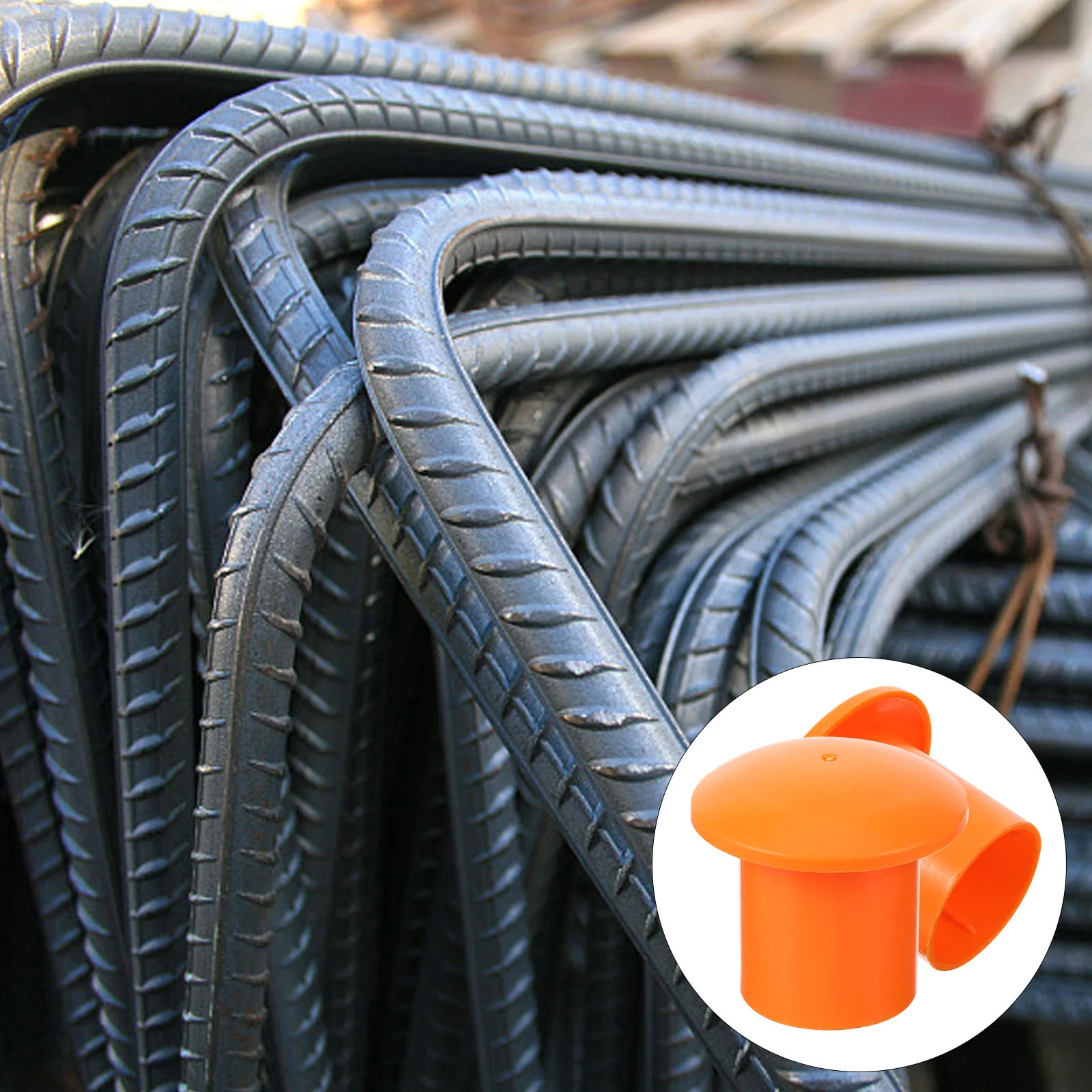 40 ชิ้นเหล็กบาร์ป้องกันหมวก Rebar End ป้องกันสําหรับ Protector อุตสาหกรรมก่อสร้างพลาสติก End เห็ด