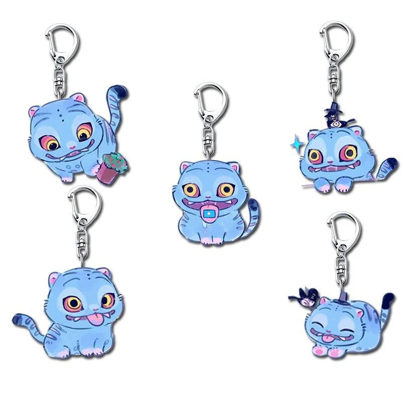 5PCS Rumi Mira Zoey KPop Demon Hunters Portachiavi Portachiavi in acrilico Tigre Saja Ragazzi Portachiavi Ciondolo Accessori Costume Puntelli