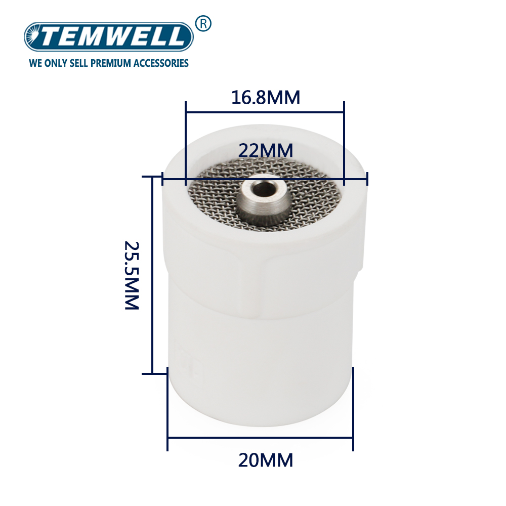 10# 12# 14# 16# 24# White Ceramic Nozzle Alumina Cup For WP9 WP20 WP17 WP18 WP26 Tig Welding Torch Ceramic TIG Welding Cup