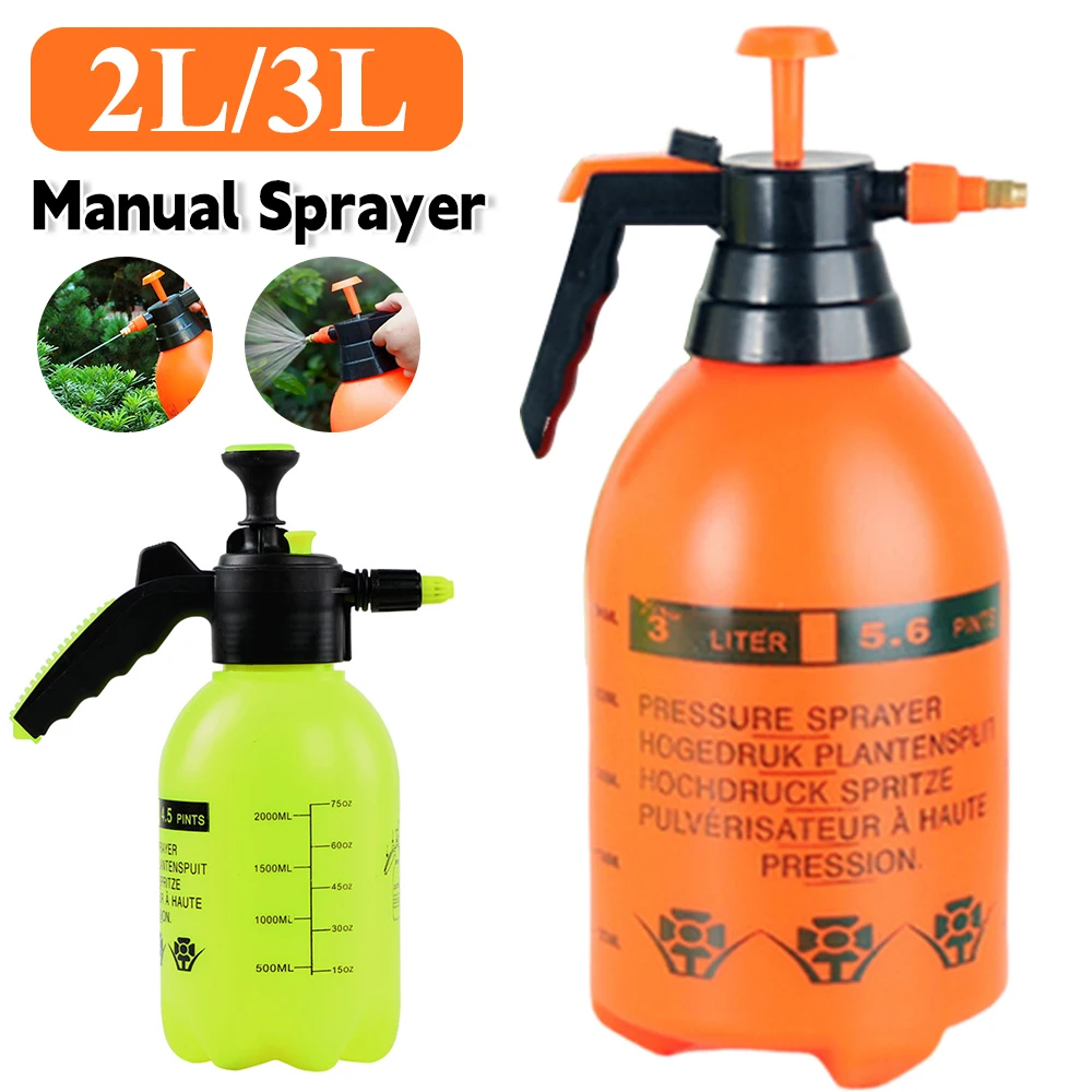 เครื่องพ่นน้ำแรงดันด้วยมือ2L/3L แบบพกพาขวดสเปรย์ฆ่าเชื้อ Alat semprot Taman ฉีดน้ำกระบอกฉีดน้ำกระป๋องล้างรถ