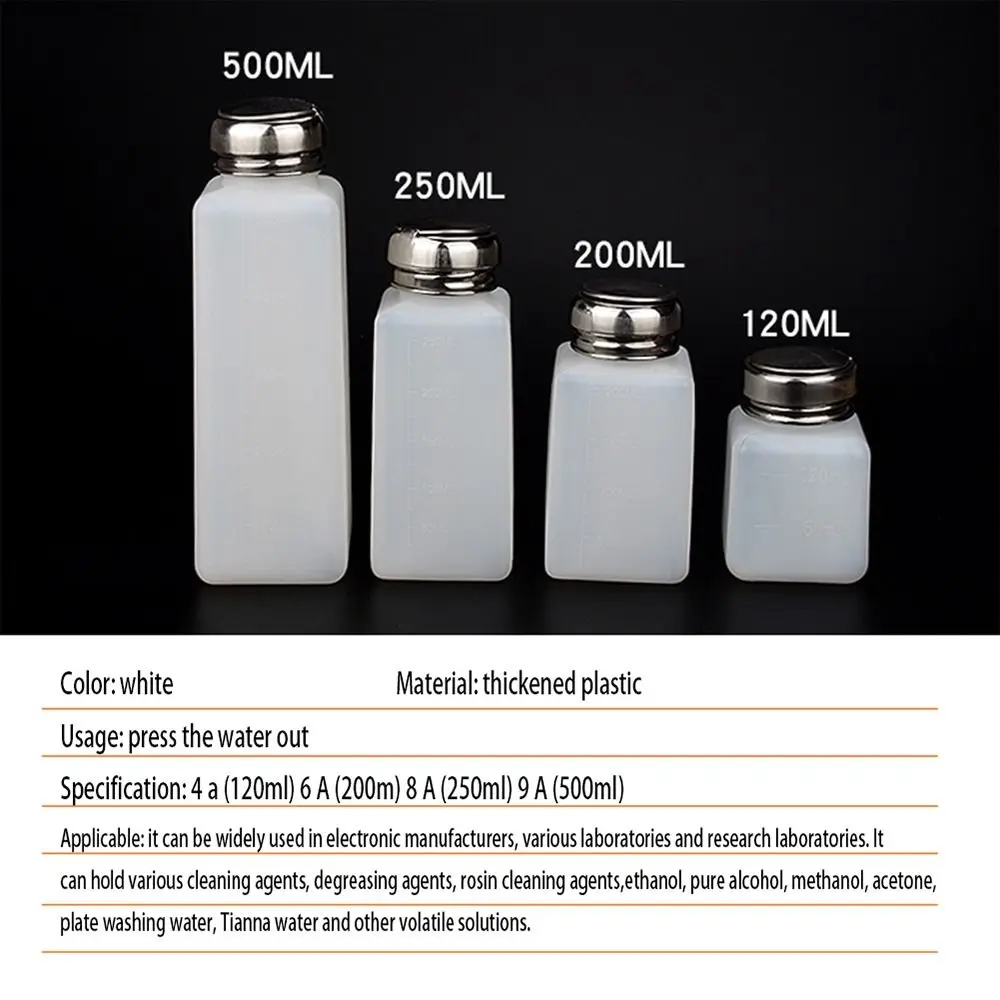 100/200/250/500ML bottiglia divisa di alcol liquido bottiglia di flusso Anti-volatilizzazione tipo di pressa bottiglia divisa