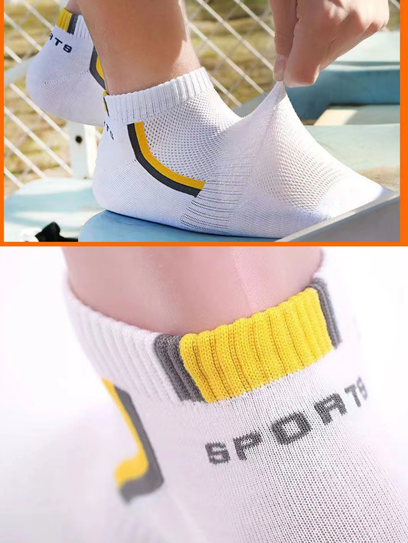 Calcetines náuticos antideslizantes para hombre, 5 pares de calcetines tobilleros con estampado de bloques para negocios y deportes, transpirables, resistentes al sudor, antiolor, cómodos