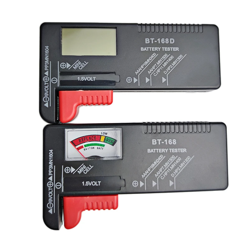 Probador de batería Digital BT-168 BT-168D, pantalla LCD AA/AAA/C/D/9V/1,5 V, Detector de verificación de capacidad de batería de botón, 1 Uds.