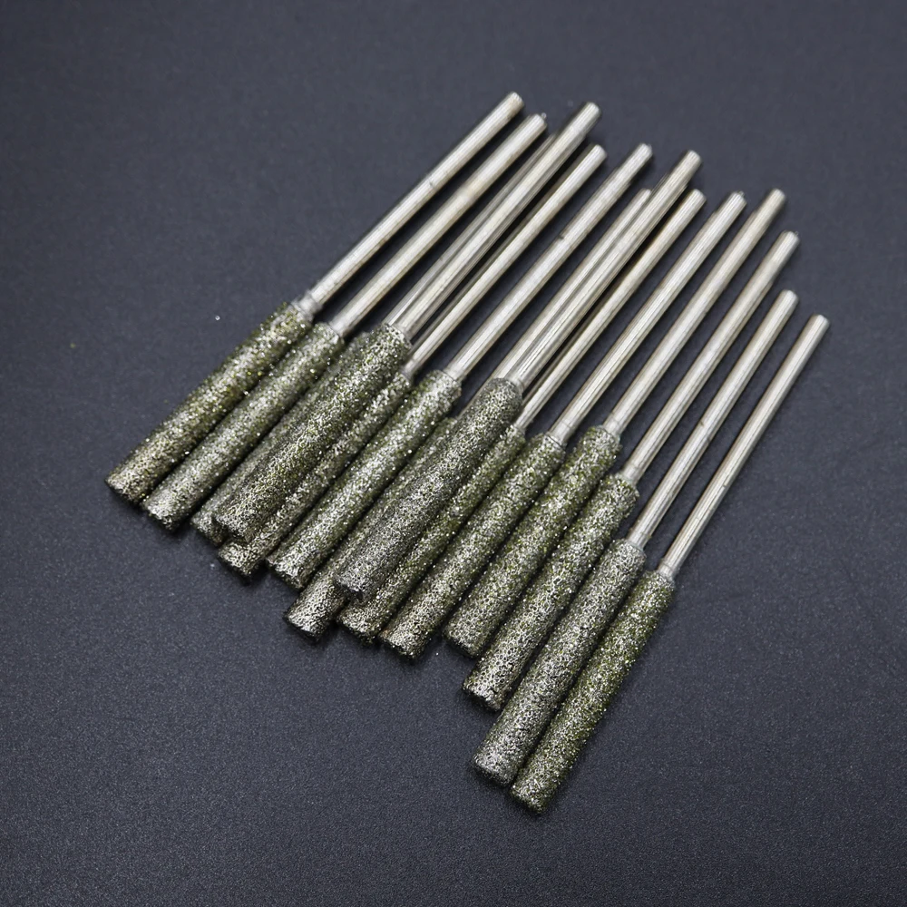 5 ชิ้น 46 #   Shank 4 มม.5 มม.บด Burr 80 มม.-ยาวบด Bits หินโลหะ Peeling Point เพชร Burr ตัด Bits