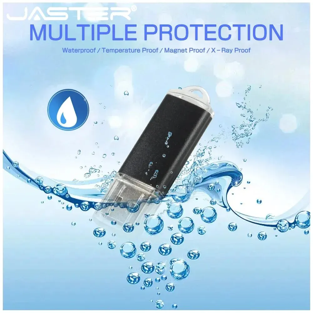 USB Flash Drive 64GB Pen Drive Metal Memory Stick Black Pendrive 32GB High Speed External Storage Creative Gifts U Disk
