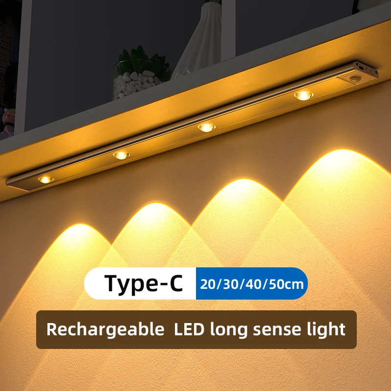 LED モーションセンサーワイヤレス超薄型ナイトライト USB LED ワインクーラーライトキッチンキャビネット寝室のワードローブ屋内照明