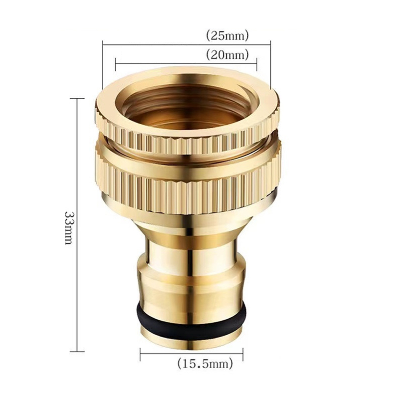 Pressure Washer Hose Adaptor Brass Hose Tap Connector 3/4'' 1/2'' THREADED GARDEN WATER PIPE ADAPTER FITTING Watering Equipment