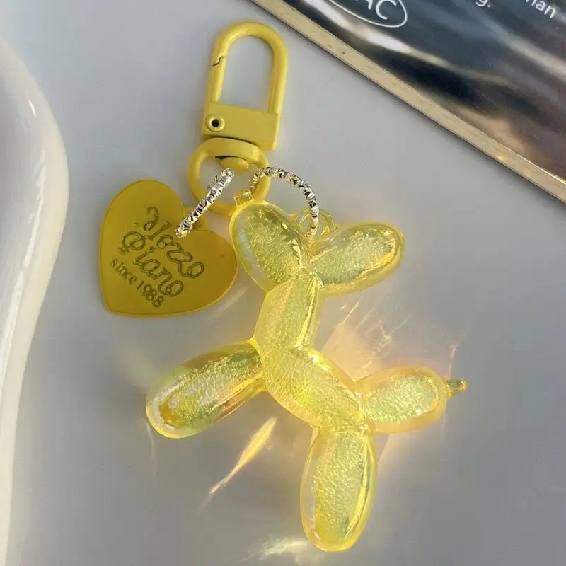 DIY Candy Farbe Süße Harz Ballon Hund Schlüsselbund für Frauen Mädchen Tier Geformt Telefon Kette Schlüssel Schnalle Zubehör Tasche Anhänger