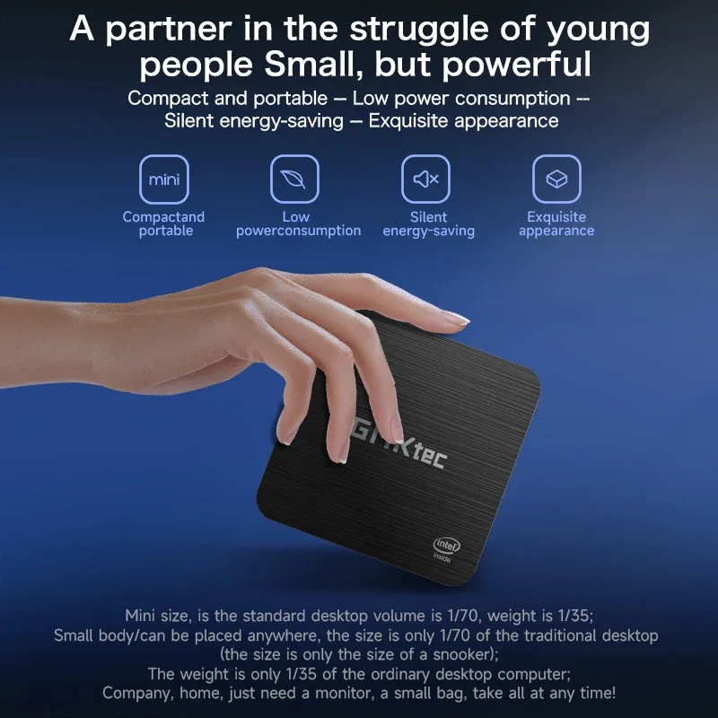 US.EU GMKtec G2 미니 PC Windows 11 Pro Intel 12세대 Alder Lake N100 미니 PC DDR5 12GB RAM 512GB ROM WiFi 6 BT5.2 데스크탑 컴퓨터