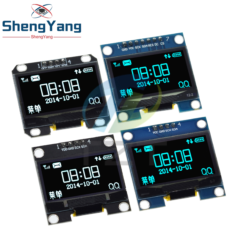 TZT OLED LCD LED 디스플레이 모듈, 1.3 인치, SPI/IIC I2C 통신, 화이트 및 블루 컬러, 128x64 1.3 인치, 1.3 인치 OLED 모듈