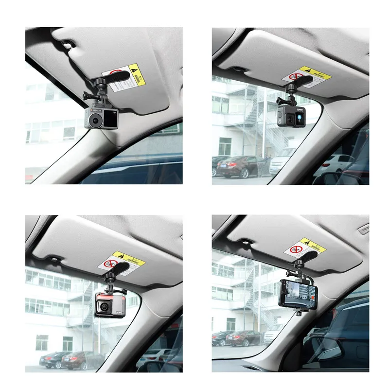 Soporte para cámara de coche, parasol, Clip de soporte para cámara para GoPro Hero 13 12 11 10 9 DJI OSMO Action 5 Pro 4 Insta360 X5 X3 X4, accesorios