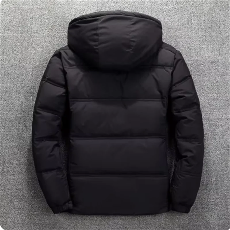Fgkks 2024 Kwaliteit Merk Heren Donsjack Slanke Dikke Warme Effen Kleur Capuchon Jassen Mode Casual Donsjacks Man
