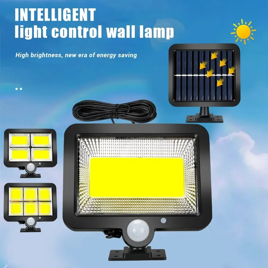 야외 모션 센서 태양 빛 충전식 4/6 COB 태양 벽 조명 방수 비상 거리 정원 베란다 LED Lightin