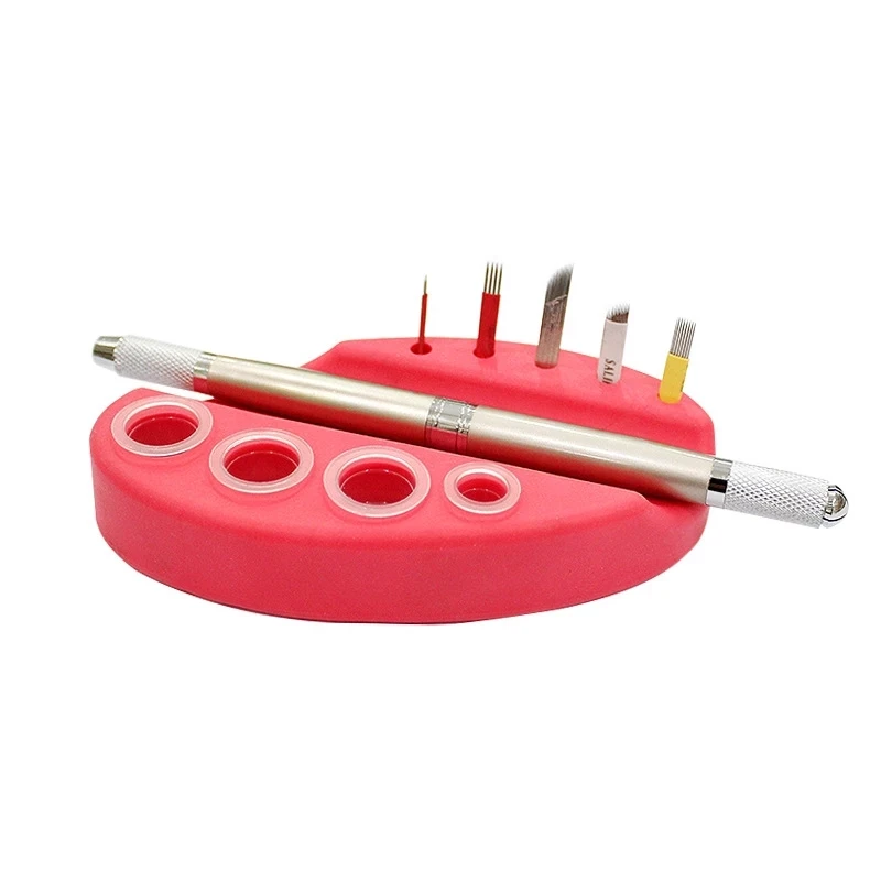 Porte-stylo de tatouage en Silicone, tasse d'encre pigmentée pour Microblading, support de stylo de tatouage, accessoires de tatouage de maquillage, porte-stylo de tatouage en Silicone