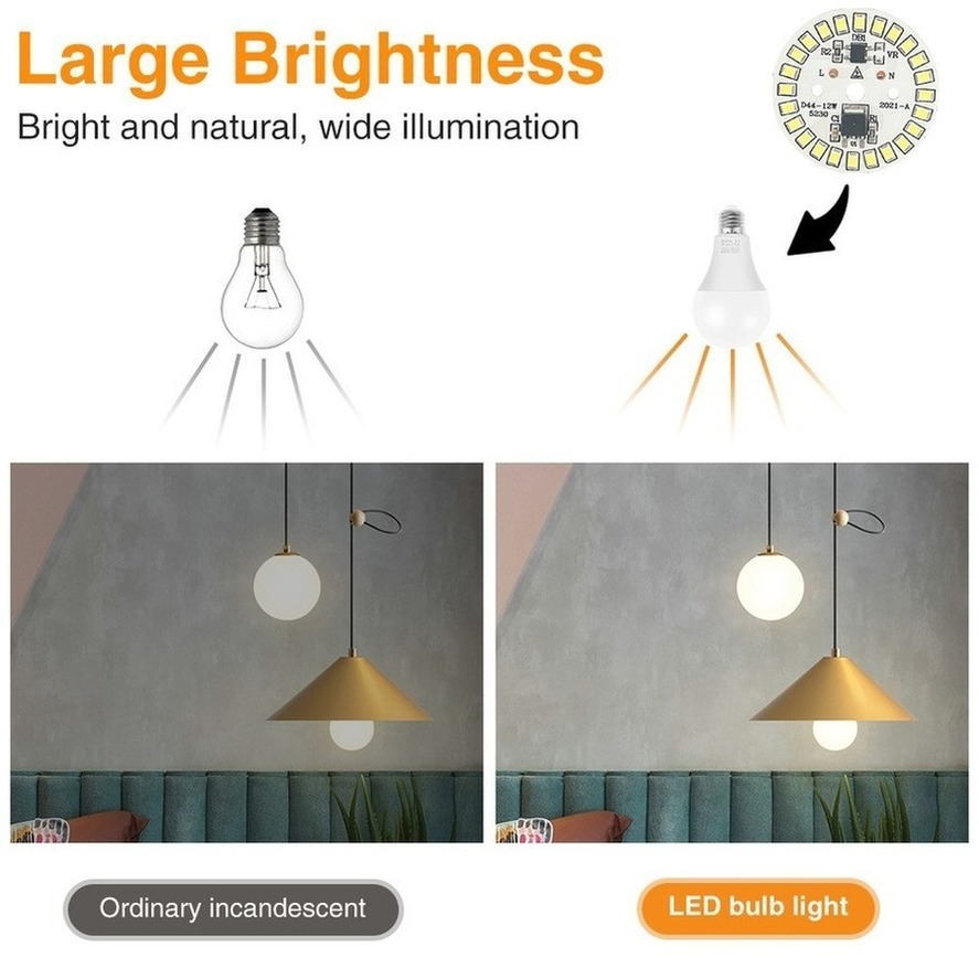 PwwQmm 10 ピース/ロット LED チップ 15 ワット 12 ワット 9 ワット 7 ワット 5 ワット 3 ワットドライバー不要 AC 220 V-240 V SMD 2835 コールドウォームホワイトラウンドランプビーズ電球用