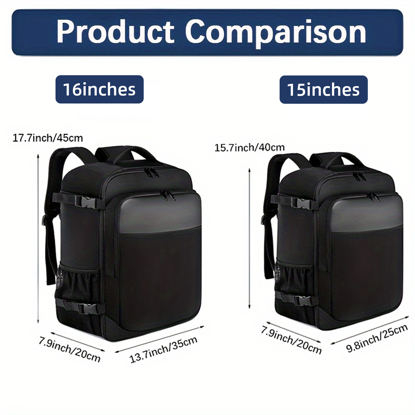 ryanair 40x20x25 en 45x36x20 Reisrugzak,Laptoprugzak,unisex.Multifunctionele tas,Schooltas,universiteit,trekkingrugzak