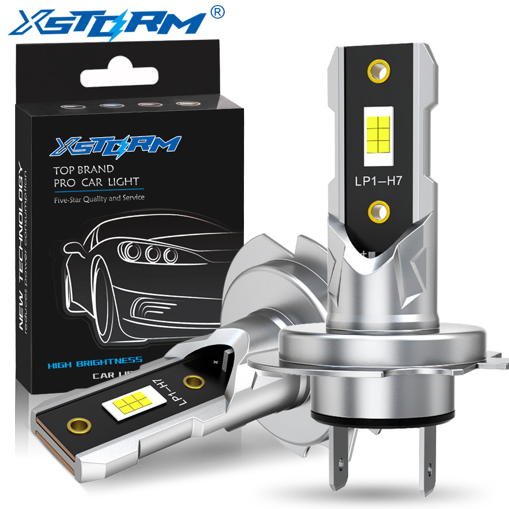 XSTORM H7 Kit de phares à ampoule LED Mini sans fil 50W 20000LM 6500K CSP pour phare de voiture 12V blanc lampes à diode automatique H7 LED sans ventilateur