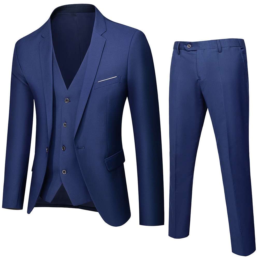 Ternos masculinos para negócios de casamento, 2 peças, conjuntos de blazers elegantes, formais, roupas de casamento, calças, jaquetas, fantasia de luxo