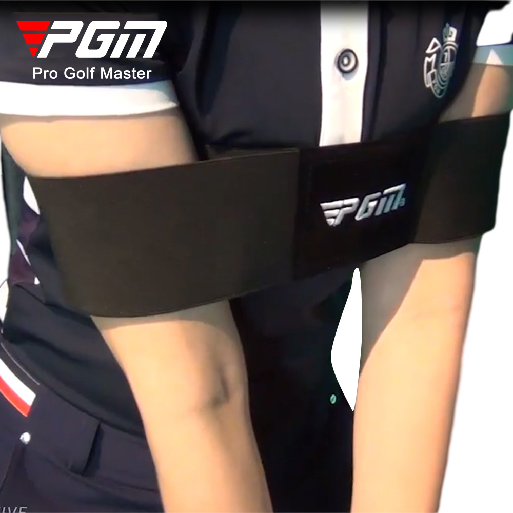 PGM ブラック練習ガイドゴルフスイングエクササイザートレーニング補助屋外ゴルフトレーニング矯正矯正アームバンドベルト JZQ005